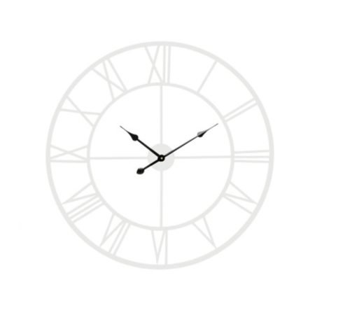 Reloj pared metal blanco