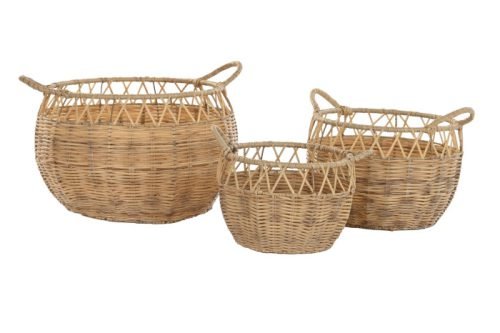 Cesta trenzada mediana
