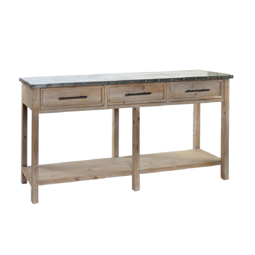 Consola madera aluminio