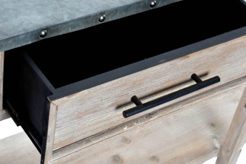 Consola madera aluminio