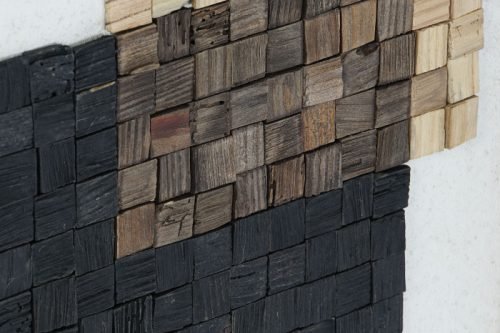Cuadro natural wood reciclada marrón