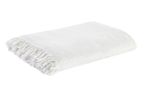 Plaid algodón reciclado blanco