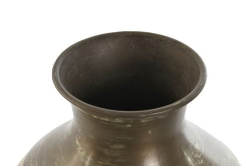 Jarrón aluminio patinado verde