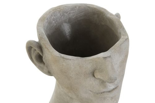 Macetero busto cemento envejecido