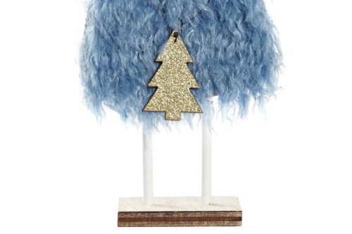 Figura reno navidad pelitos azul