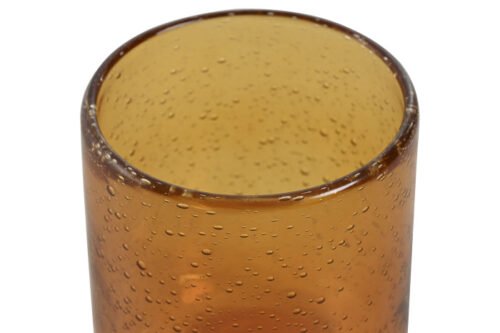 Vaso crsital ámbar set 6 u