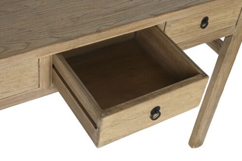 Consola olmo macizo cajones