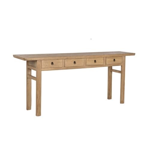 Consola olmo macizo cajones