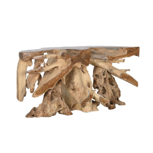 Consola raiz de teca natural