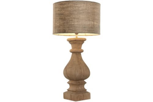 Lámpara sobremesa madera jute