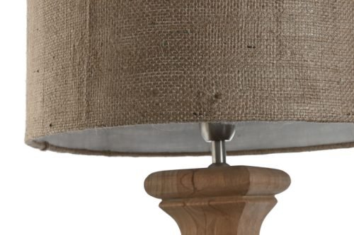 Lámpara sobremesa madera jute