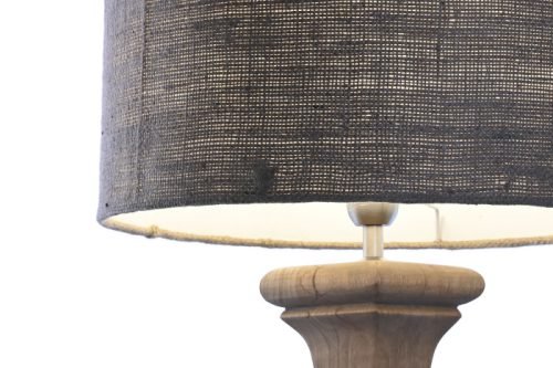 Lámpara sobremesa madera jute